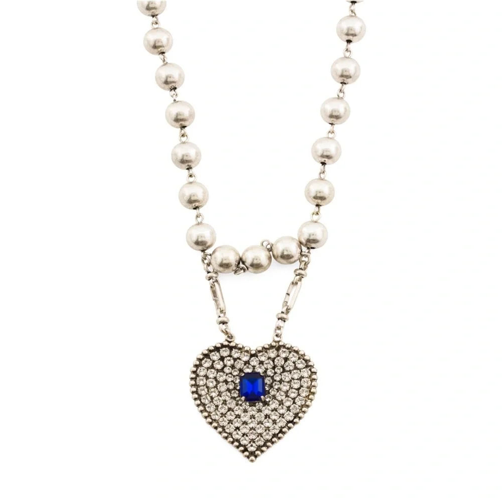 DANNIJO Mercer Crystal Heart Necklace NWT
